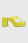 В'єтнамки Steve Madden Jilly жіночі колір зелений каблук блок SM11002475 В'єтнамки Steve Madden Jilly жіночі колір зелений каблук блок SM11002475