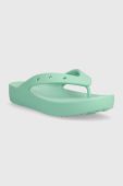 В'єтнамки Crocs Classic Platform Flip жіночі колір бірюзовий на платформі 207714 207714.3UG-3UG