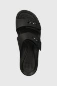Шльопанці Crocs Brooklyn Low Wedge Sandal жіночі колір чорний на платформі 207431 Шльопанці Crocs Brooklyn Low Wedge Sandal жіночі колір чорний на платформі 207431