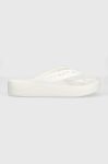 В'єтнамки Crocs Baya Platform Flip жіночі колір білий на платформі 208395 В'єтнамки Crocs Baya Platform Flip жіночі колір білий на платформі 208395