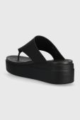 В'єтнамки Crocs Brooklyn Flip жіночі колір чорний на платформі 208727 В'єтнамки Crocs Brooklyn Flip жіночі колір чорний на платформі 208727