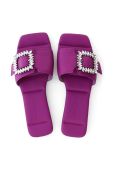 Замшеві шльопанці Kennel & Schmenger Rio жіночі колір фіолетовий 91-92280