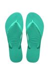 В'єтнамки Havaianas SLIM жіночі колір зелений на плоскому ходу 4000030.1829 В'єтнамки Havaianas SLIM жіночі колір зелений на плоскому ходу 4000030.1829
