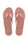 В'єтнамки Havaianas YOU METALLIC жіночі колір рожевий на плоскому ходу 4135102.3544 В'єтнамки Havaianas YOU METALLIC жіночі колір рожевий на плоскому ходу 4135102.3544