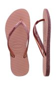 В'єтнамки Havaianas SLIM SPARKLE II жіночі колір рожевий на плоскому ходу 4146937.6459