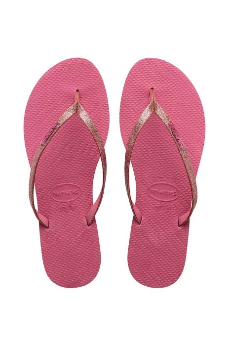 В'єтнамки Havaianas YOU GLITTER жіночі колір рожевий на плоскому ходу 4148041.1750 В'єтнамки Havaianas YOU GLITTER жіночі колір рожевий на плоскому ходу 4148041.1750