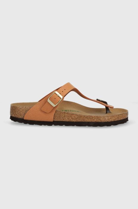 В'єтнамки Birkenstock жіночі колір коричневий на плоскому ходу 1025062-gbrown В'єтнамки Birkenstock жіночі колір коричневий на плоскому ходу 1025062-gbrown
