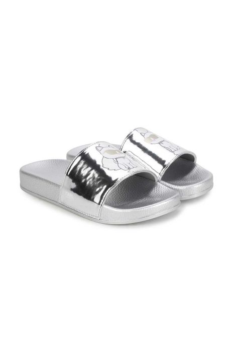 Дитячі шльопанці Karl Lagerfeld колір срібний (3204786) Дитячі шльопанці Karl Lagerfeld колір срібний (3204786)