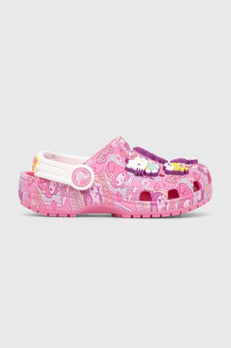 Дитячі шльопанці Crocs CROCS CLASSIC HELLO KITTY CLOG колір рожевий Дитячі шльопанці Crocs CROCS CLASSIC HELLO KITTY CLOG колір рожевий