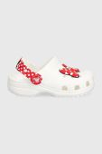 Дитячі шльопанці Crocs CLASSIC DISNEY MINNIE MOUSE колір білий Дитячі шльопанці Crocs CLASSIC DISNEY MINNIE MOUSE колір білий