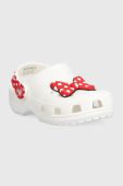 Дитячі шльопанці Crocs CLASSIC DISNEY MINNIE MOUSE колір білий Дитячі шльопанці Crocs CLASSIC DISNEY MINNIE MOUSE колір білий
