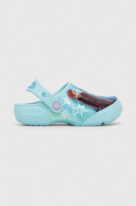 Дитячі шльопанці Crocs FL FROZEN II колір блакитний Дитячі шльопанці Crocs FL FROZEN II колір блакитний