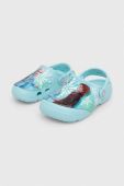 Дитячі шльопанці Crocs FL FROZEN II колір блакитний Дитячі шльопанці Crocs FL FROZEN II колір блакитний