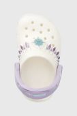 Дитячі шльопанці Crocs Frozen колір білий Дитячі шльопанці Crocs Frozen колір білий