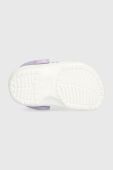 Дитячі шльопанці Crocs Frozen колір білий Дитячі шльопанці Crocs Frozen колір білий