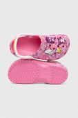 Дитячі шльопанці Crocs CLASSIC HELLO KITTY колір рожевий