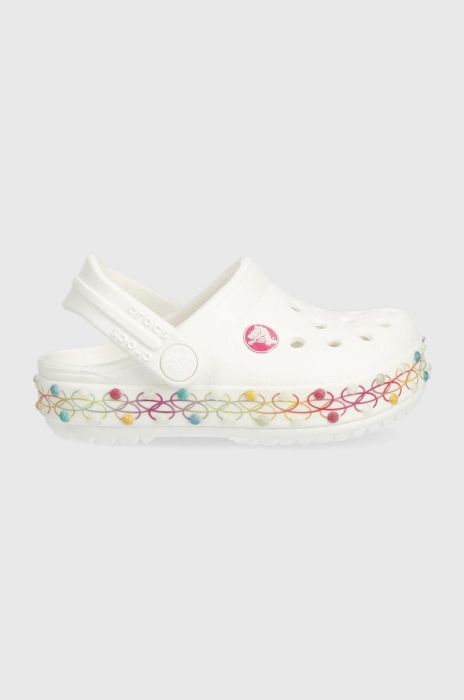 Дитячі шльопанці Crocs колір білий (3073960) Дитячі шльопанці Crocs колір білий (3073960)