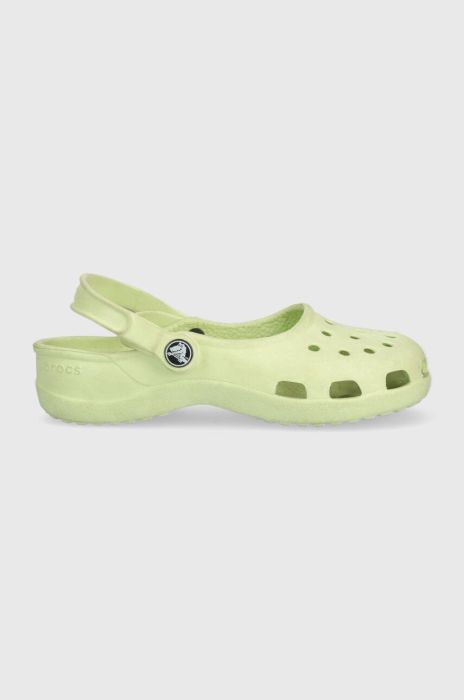 Дитячі шльопанці Crocs 543905 колір зелений Дитячі шльопанці Crocs 543905 колір зелений