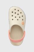 Дитячі шльопанці Crocs колір бежевий