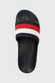 Шльопанці Tommy Hilfiger FM0FM04348 HILFIGER CORPORATE POOL SLIDE чоловічі колір синій