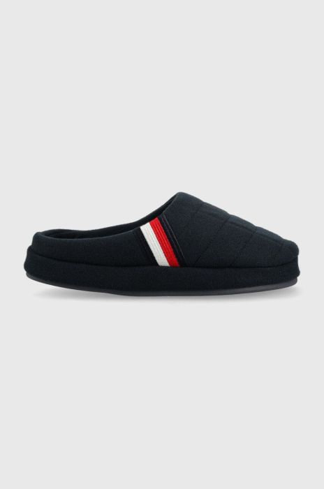Тапочки Tommy Hilfiger Fm0fm04346 Corporate Hilfiger Homeslipper колір синій Тапочки Tommy Hilfiger Fm0fm04346 Corporate Hilfiger Homeslipper колір синій
