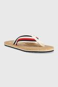 В'єтнамки Tommy Hilfiger HILFIHER CORK BEACH SANDAL чоловічі колір білий FM0FM04475 В'єтнамки Tommy Hilfiger HILFIHER CORK BEACH SANDAL чоловічі колір білий FM0FM04475