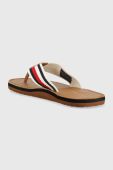 В'єтнамки Tommy Hilfiger HILFIGER LEATHER BEACH SANDAL чоловічі колір коричневий FM0FM04548