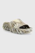 Шльопанці Crocs Echo Marbled Slide колір бежевий 208467 208467.2Y3-2Y3
