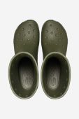 Гумові чоботи Crocs Classic Rain Boot колір зелений 208363.ARMY.GREEN-GREEN