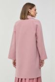 Вовняне пальто Weekend Max Mara колір рожевий перехідний oversize