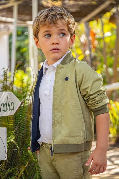 Дитяча двостороння куртка Mayoral колір зелений (2931485) Дитяча двостороння куртка Mayoral колір зелений (2931485)