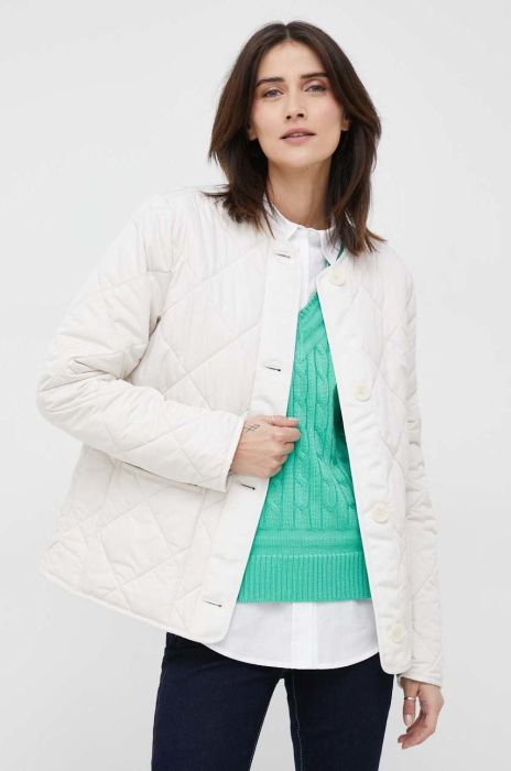 Куртка Tommy Hilfiger жіноча колір бежевий перехідна (2885332)