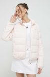 Пухова куртка Tommy Jeans жіноча колір рожевий перехідна Пухова куртка Tommy Jeans жіноча колір рожевий перехідна