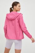 Бігова куртка adidas Performance колір рожевий перехідна Бігова куртка adidas Performance колір рожевий перехідна