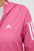 Бігова куртка adidas Performance колір рожевий перехідна Бігова куртка adidas Performance колір рожевий перехідна
