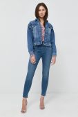 Джинсова куртка Patrizia Pepe жіноча перехідна колір блакитний Джинсова куртка Patrizia Pepe жіноча перехідна колір блакитний