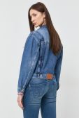 Джинсова куртка Patrizia Pepe жіноча перехідна колір блакитний Джинсова куртка Patrizia Pepe жіноча перехідна колір блакитний