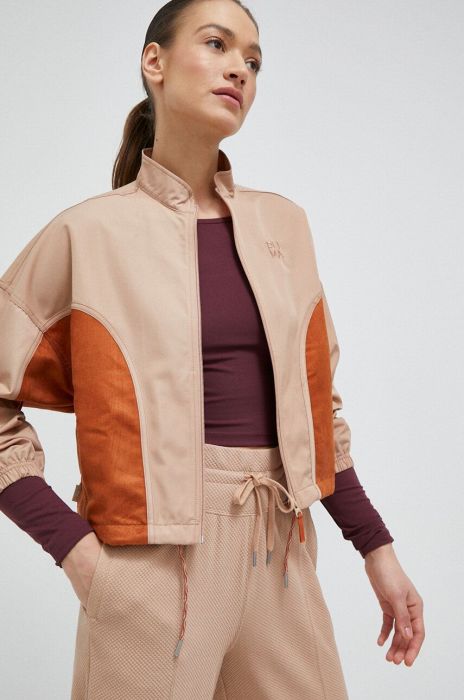 Куртка Puma жіноча колір коричневий перехідна oversize 538355-89 Куртка Puma жіноча колір коричневий перехідна oversize 538355-89