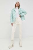 Пухова куртка Twinset жіноча колір зелений перехідна Пухова куртка Twinset жіноча колір зелений перехідна