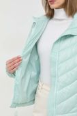 Пухова куртка Twinset жіноча колір зелений перехідна Пухова куртка Twinset жіноча колір зелений перехідна