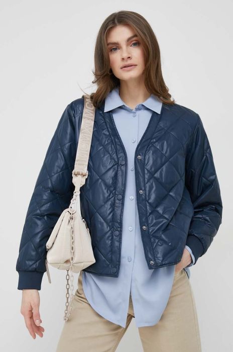 Куртка Pepe Jeans жіноча колір синій перехідна Куртка Pepe Jeans жіноча колір синій перехідна