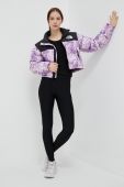Пухова куртка The North Face NUPTSE SHORT JACKET жіноча колір фіолетовий зимова Пухова куртка The North Face NUPTSE SHORT JACKET жіноча колір фіолетовий зимова