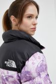 Пухова куртка The North Face NUPTSE SHORT JACKET жіноча колір фіолетовий зимова Пухова куртка The North Face NUPTSE SHORT JACKET жіноча колір фіолетовий зимова