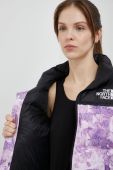 Пухова куртка The North Face NUPTSE SHORT JACKET жіноча колір фіолетовий зимова Пухова куртка The North Face NUPTSE SHORT JACKET жіноча колір фіолетовий зимова