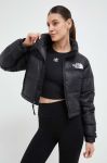 Пухова куртка The North Face NUPTSE SHORT JACKET жіноча колір чорний зимова Пухова куртка The North Face NUPTSE SHORT JACKET жіноча колір чорний зимова