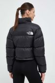 Пухова куртка The North Face NUPTSE SHORT JACKET жіноча колір чорний зимова Пухова куртка The North Face NUPTSE SHORT JACKET жіноча колір чорний зимова