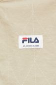 Куртка Fila жіноча колір бежевий перехідна oversize Куртка Fila жіноча колір бежевий перехідна oversize