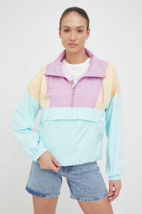 Куртка Billabong жіноча колір бірюзовий перехідна oversize