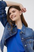Джинсова куртка United Colors of Benetton жіноча перехідна колір блакитний (3122779) Джинсова куртка United Colors of Benetton жіноча перехідна колір блакитний (3122779)