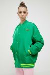 Куртка-бомбер Chiara Ferragni Ferragni Stretch жіночий колір зелений перехідна Куртка-бомбер Chiara Ferragni Ferragni Stretch жіночий колір зелений перехідна